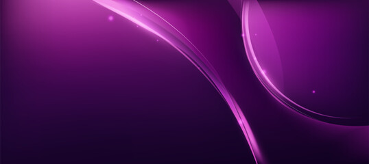 Minimal luxury ads design. Modern elegant shiny purple curved lines gradient background vector for branding presentation