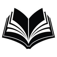 Stylized Open Book Vector Icon
