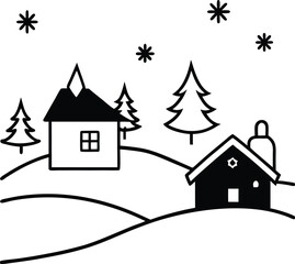 winter village scene (3).eps