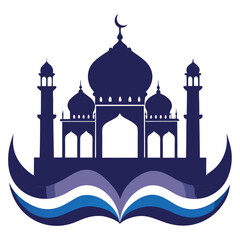 Taj Mahal Icon in a Modern vector Design