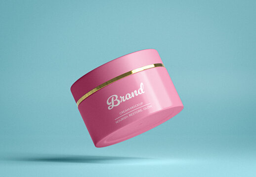 Cosmetic Cream Jar Mockup
