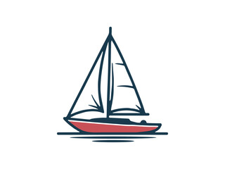 Sailboat Flat Vector Icon
