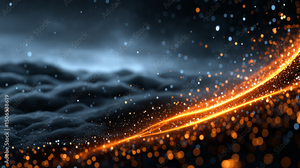 Poster abstract cosmic streams: a visually stunning and artistic representation of the cosmos, featuring st