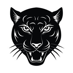 Fototapeta premium Leopard Dark Vector Silhouette