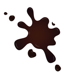 vector illustration of a splash of coffee or chocolate