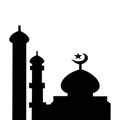 Silhouette of mosque icon