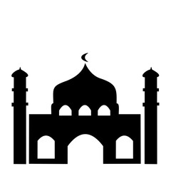 Silhouette of mosque icon