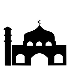 Silhouette of mosque icon
