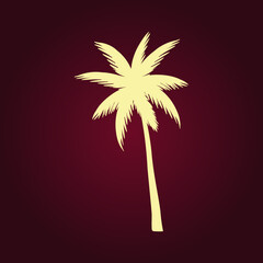 Tree palm trendy artwork ravishing abstract vector illustration colorful applicable design