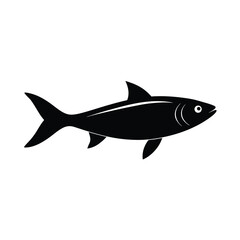 Obraz premium Herring Swimming Vector Silhouette