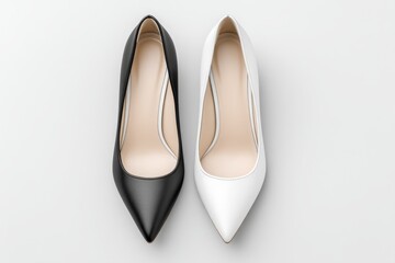 Fototapeta premium Closed-toe shoes photographed symmetrically with negative space