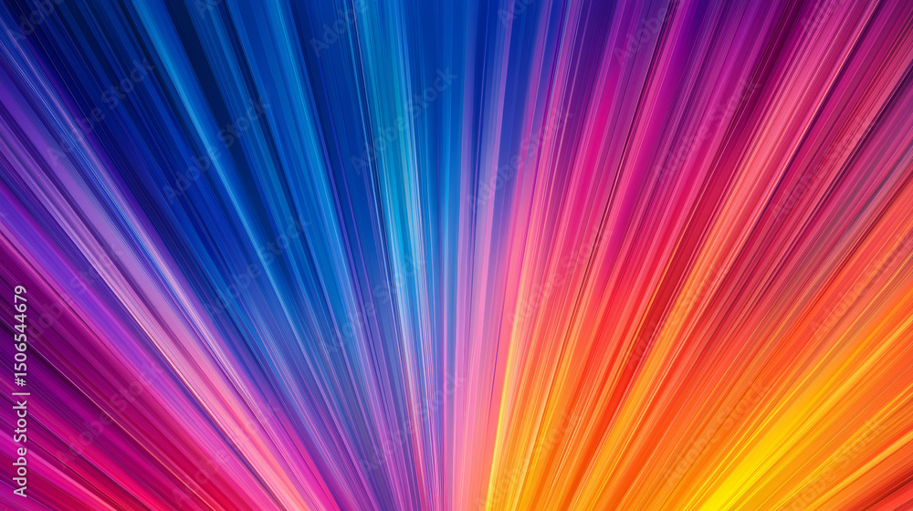 Aufkleber vibrant streaks of color radiating in a dynamic pattern.