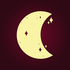 Moon trendy artwork ravishing abstract vector illustration colorful applicable design