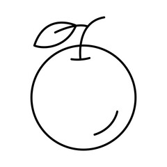 Orange Fruits Editable Stroke Icons. Healthy Eating, Vegan Food, Diet, Weight Loss, Vegetarian Food Themes Vector Illustration