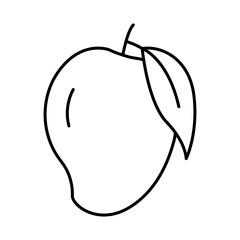 Mango Fruits Editable Stroke Icons. Healthy Eating, Vegan Food, Diet, Weight Loss, Vegetarian Food Themes Vector Illustration