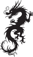 Dragoon black tattoo art design vector.