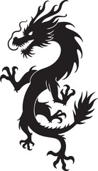 Dragoon black tattoo art design vector.