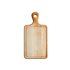 Fototapeta premium Rustic Wooden Cutting Board with Handle - Blank Template for Food Photography