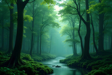 morning in the woods