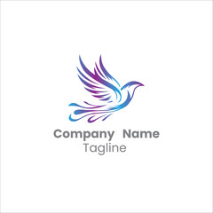 Obraz premium Dove, Bird vector logo