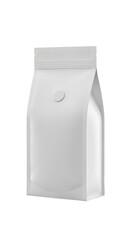 Isolated White Coffee Bag Package Mockup Against Black Background Photo