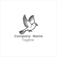 Dove, Bird vector logo