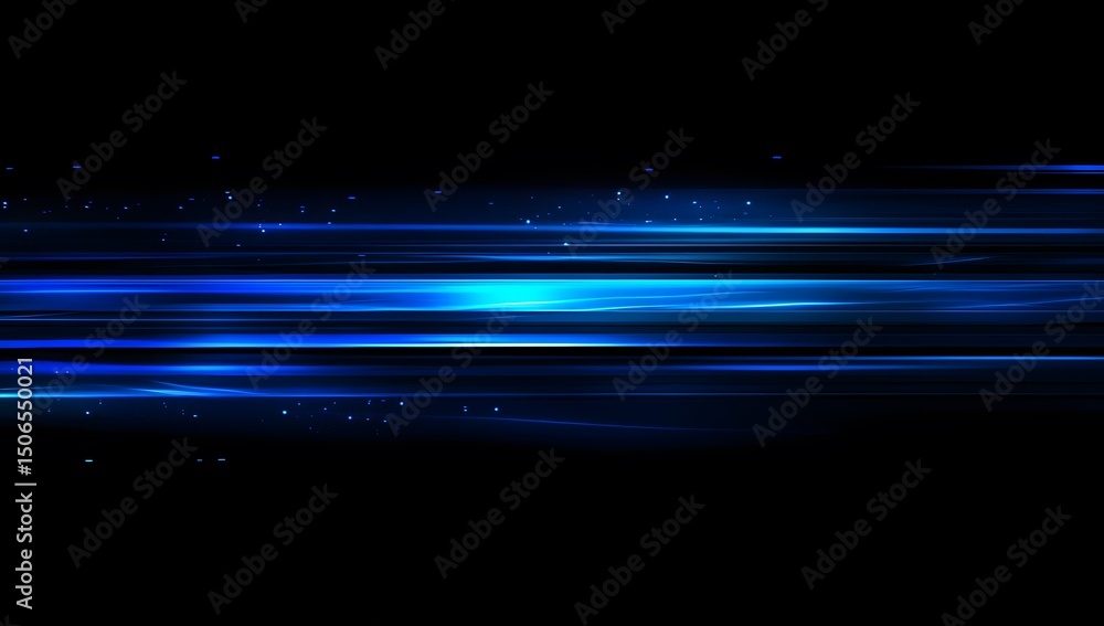 Poster abstract blue background with blurred speed lines, a road, and a highway in motion. blue abstract ba