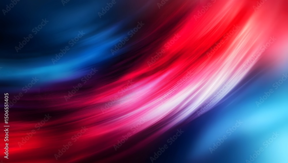 Fototapete Abstract digital background with red and blue colors, blurred motion of a computer screen with data or information graphics