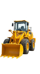 Isolated Yellow Bulldozer On Transparent Background Photo Illustration