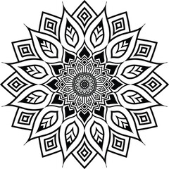 Beautiful floral pattern mandala art isolated on a white background, decoration element for meditation poster, yoga, banner, henna, invitation, cover page, design element mandala art, vector art
