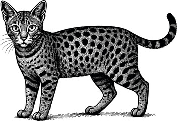 Obraz premium Serengeti vector black silhouette print design