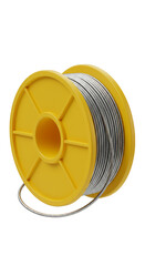 Isolated Yellow Wire Reel On Transparent Background Photo