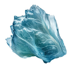 Fototapeta premium Iceberg cabbage isolated against a white background showcasing its distinct shape and texture, iceberg cabbageisolated on white background