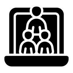 Mentor online Solid Icon