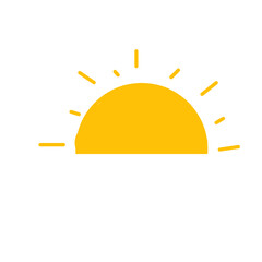 Cute Hand Drawn Sun Illustration – Minimal Doodle Style Sun Icon