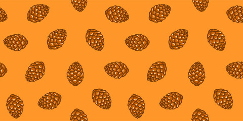 Pine Nut Doodle Pattern background. Pine Nut pattern Background.  doodle pine pattern background.
