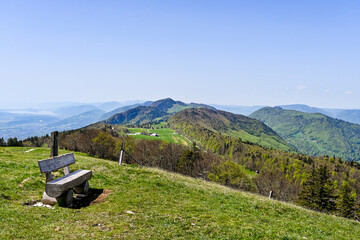 Weissenstein, Hausberg, Aussichtspunkt, Wanderweg, Holzbank, Röti, Hasenmatt, Mittelland, Jura,...