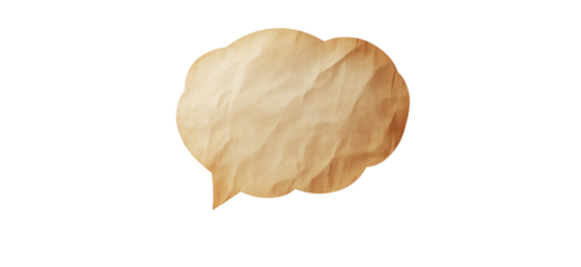 A speech bubble on white background