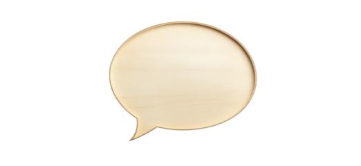 A speech bubble on white background