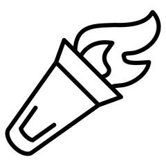 Torch line icon
