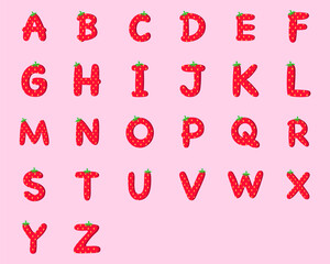 Cute Apple Alphabet Characters for Kids Education and Decoration