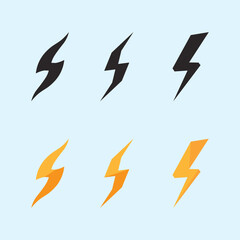 Logo Design Icon with Electric Power Energy Symbol for Technology Branding