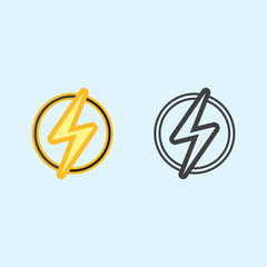 Storm Electric Flash Bolt Logo Design Template for Branding
