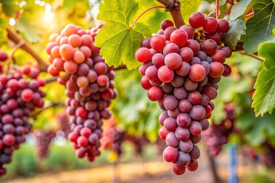 red grapes on vine - Powered by Adobe