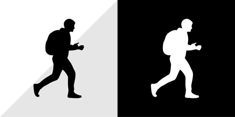 silhouette of people with their daily activities