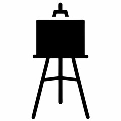 easel with blank canvas