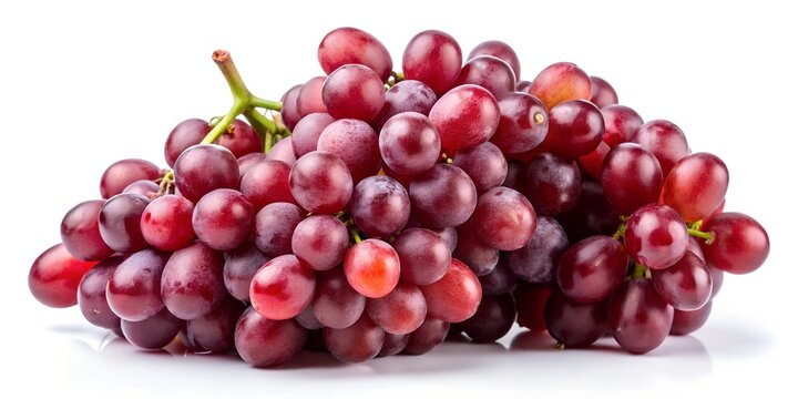 red grapes on a white background