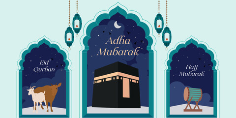 Adha Mubarak, qurban mubarak banner