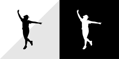 silhouette of people with their daily activities