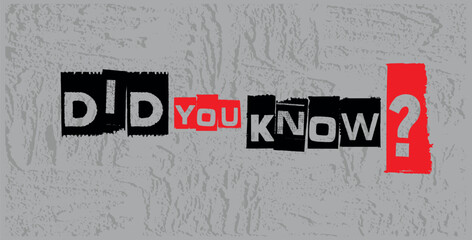 did you know text information sign